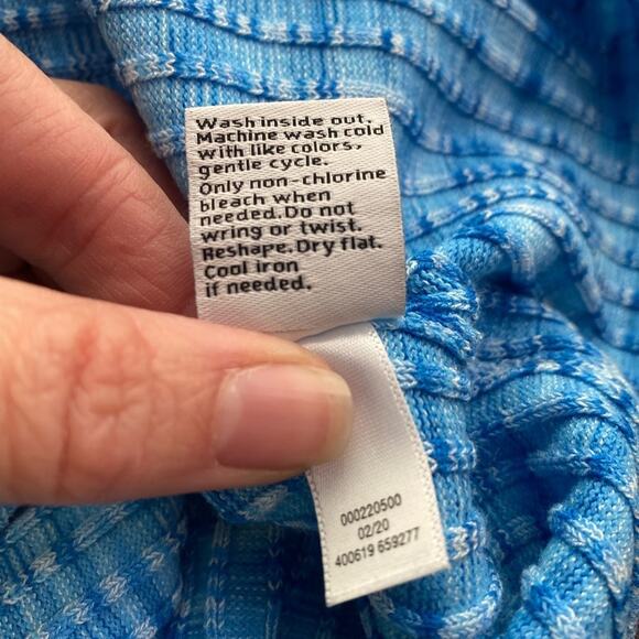 Nine West NWT Women's L Boho Beach Ribbed Knit V Front Back Tank Top Chic - Picture 8 of 10